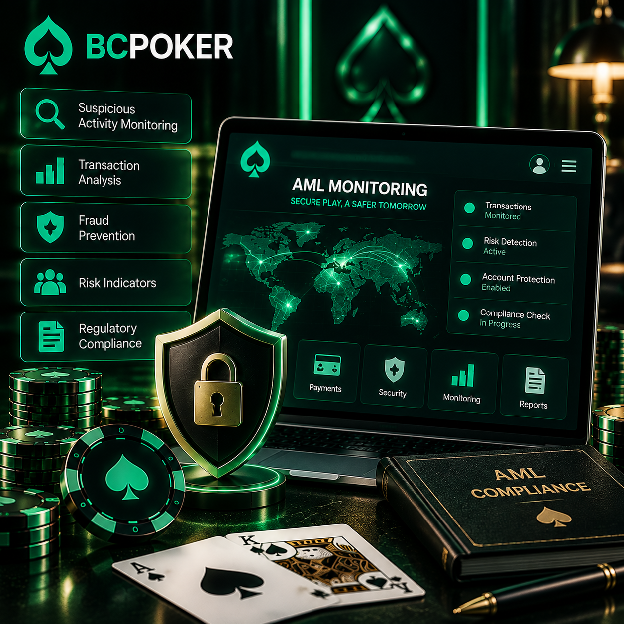 BCPoker AML compliance banner