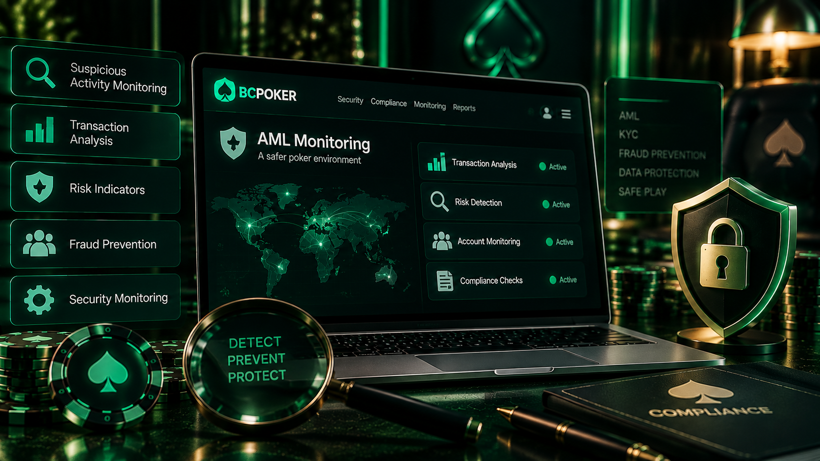 BCPoker AML transaction monitoring
