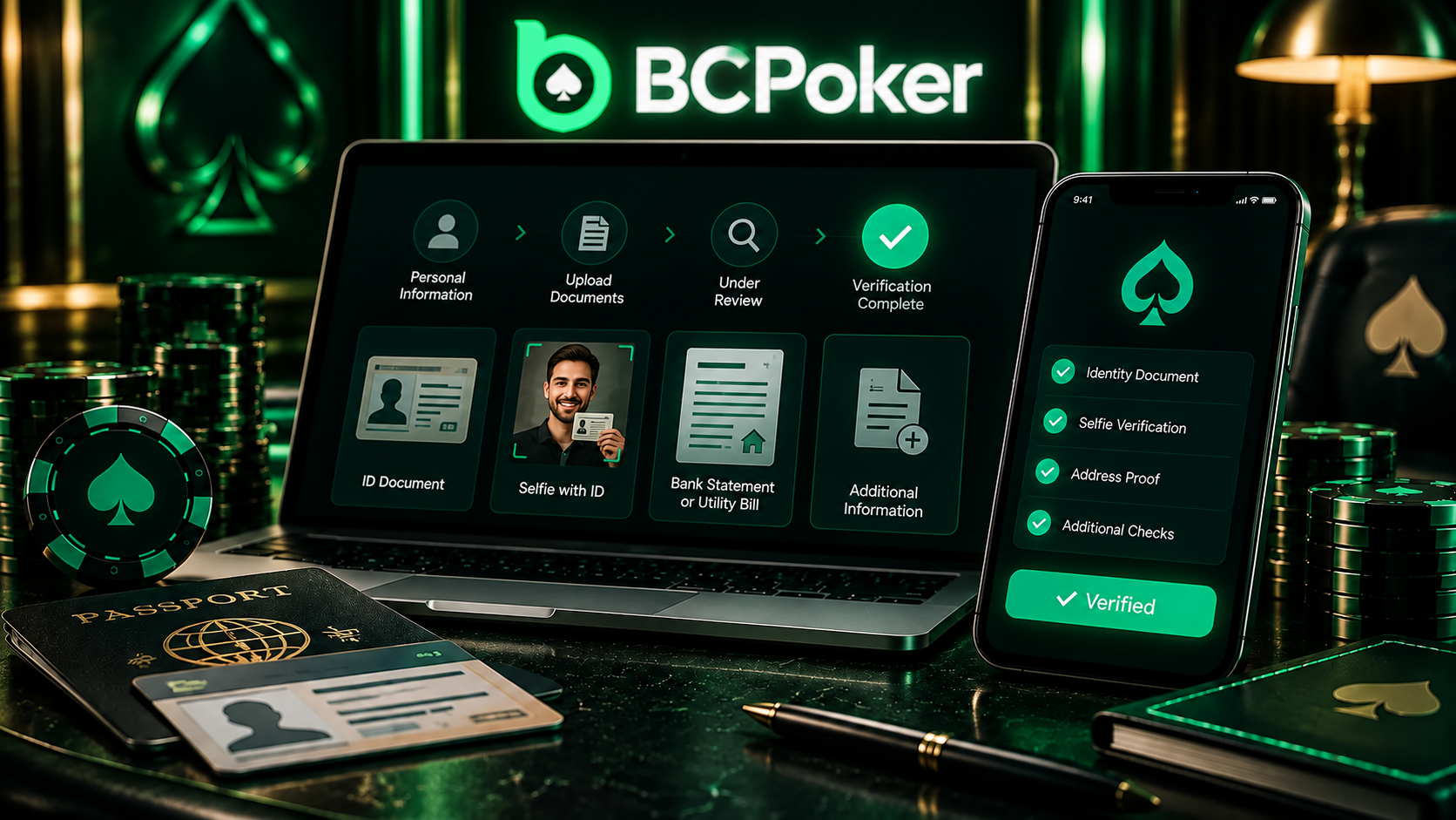 BCPoker KYC document verification