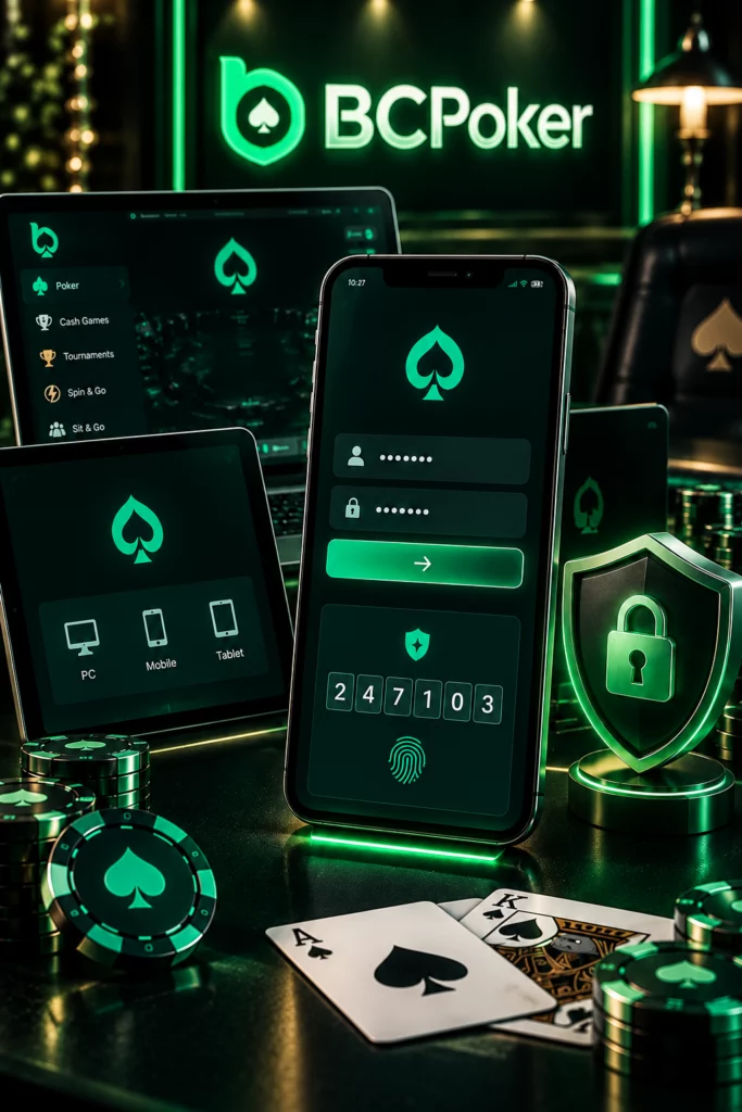 BCPoker login security check